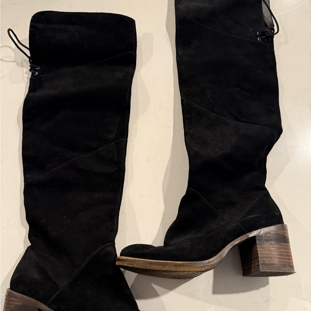 Lucky Brand Black Over the Knee Boots